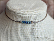 Load image into Gallery viewer, Cutie Picasso Leather Choker - Cobalt