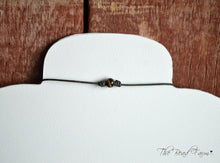 Load image into Gallery viewer, Unisex Leather Choker with Natural Stones - The Bead Farm