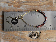 Load image into Gallery viewer, Boho Hippie Style Teardrop Hoop Pair of Earrings with glass seed beads