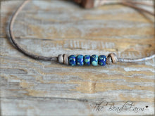 Load image into Gallery viewer, Cutie Picasso Leather Choker - Cobalt