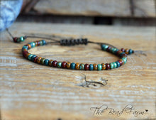 Load image into Gallery viewer, Adjustable Yoga Bracelet with Colorful Czech Glass Picasso Finished Seed Beads