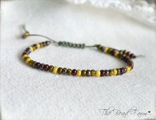 Load image into Gallery viewer, Adjustable Yoga Bracelet with Colorful Czech Glass Picasso Finished Seed Beads