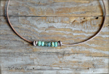 Load image into Gallery viewer, Cutie Picasso Leather Choker - Turquoise blend