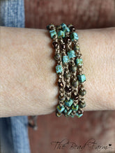 Load image into Gallery viewer, Crocheted Bead Wrap Bracelet - 4-wrap boho style bracelet for women