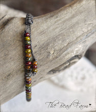 Load image into Gallery viewer, Adjustable Yoga Bracelet with Colorful Czech Glass Picasso Finished Seed Beads