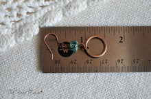 Load image into Gallery viewer, Boho Hippie Dangle Earrings with sparkly czech glass beads and antique copper finished rings