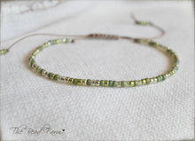 Load image into Gallery viewer, Handmade Dainty Adjustable Yoga Style String Bracelet -or- Anklet