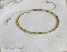 Load image into Gallery viewer, Handmade Dainty Adjustable Yoga Style String Bracelet -or- Anklet