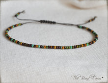 Load image into Gallery viewer, Handmade Dainty Adjustable Yoga Style String Bracelet -or- Anklet