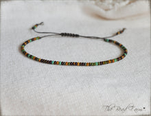 Load image into Gallery viewer, Handmade Dainty Adjustable Yoga Style String Bracelet -or- Anklet