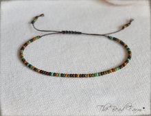 Load image into Gallery viewer, Handmade Dainty Adjustable Yoga Style String Bracelet -or- Anklet