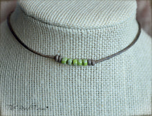 Load image into Gallery viewer, Cutie Picasso Leather Choker - Chartreuse