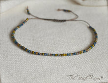 Load image into Gallery viewer, Handmade Dainty Adjustable Yoga Style String Bracelet -or- Anklet