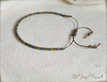 Load image into Gallery viewer, Handmade Dainty Adjustable Yoga Style String Bracelet -or- Anklet