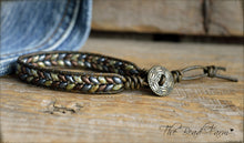 Load image into Gallery viewer, Beaded Leather Cuff Bracelet - Superduo Wraps - The Bead Farm