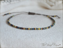 Load image into Gallery viewer, Handmade Dainty Adjustable Yoga Style String Bracelet -or- Anklet