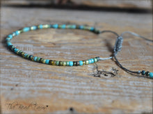 Load image into Gallery viewer, Handmade Dainty Adjustable Yoga Style String Bracelet -or- Anklet