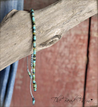 Load image into Gallery viewer, Handmade Dainty Adjustable Yoga Style String Bracelet -or- Anklet