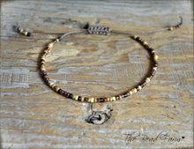 Load image into Gallery viewer, Handmade Dainty Adjustable Yoga Style String Bracelet -or- Anklet (Copy)