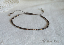 Load image into Gallery viewer, Handmade Dainty Adjustable Yoga Style String Bracelet -or- Anklet
