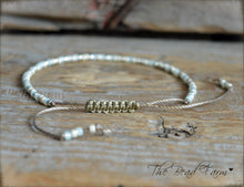 Load image into Gallery viewer, Handmade Dainty Adjustable Yoga Style String Bracelet -or- Anklet