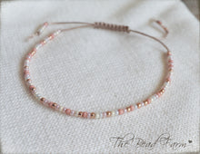 Load image into Gallery viewer, Handmade Dainty Adjustable Yoga Style String Bracelet -or- Anklet