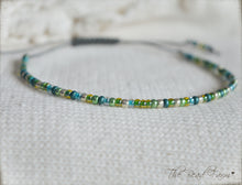 Load image into Gallery viewer, Handmade Dainty Adjustable Yoga Style String Bracelet -or- Anklet