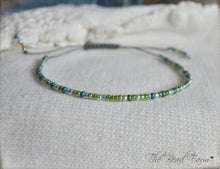 Load image into Gallery viewer, Handmade Dainty Adjustable Yoga Style String Bracelet -or- Anklet