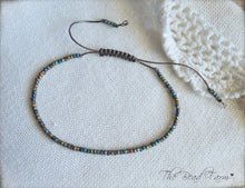 Load image into Gallery viewer, Handmade Dainty Adjustable Yoga Style String Bracelet -or- Anklet