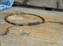 Load image into Gallery viewer, Handmade Dainty Adjustable Yoga Style String Bracelet -or- Anklet