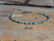 Load image into Gallery viewer, Handmade Dainty Adjustable Yoga Style String Bracelet -or- Anklet