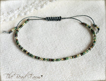 Load image into Gallery viewer, Handmade Dainty Adjustable Yoga Style String Bracelet -or- Anklet