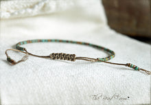 Load image into Gallery viewer, Handmade Dainty Adjustable Yoga Style String Bracelet -or- Anklet