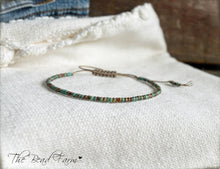 Load image into Gallery viewer, Handmade Dainty Adjustable Yoga Style String Bracelet -or- Anklet