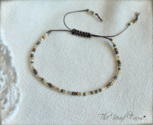 Load image into Gallery viewer, Handmade Dainty Adjustable Yoga Style String Bracelet -or- Anklet