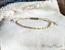Load image into Gallery viewer, Handmade Dainty Adjustable Yoga Style String Bracelet -or- Anklet