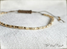 Load image into Gallery viewer, Handmade Dainty Adjustable Yoga Style String Bracelet -or- Anklet