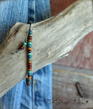 Load image into Gallery viewer, Adjustable Yoga Bracelet with Colorful Czech Glass Picasso Finished Seed Beads
