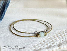 Load image into Gallery viewer, Leather Choker with Natural Stones - The Bead Farm