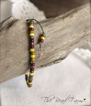 Load image into Gallery viewer, Adjustable Yoga Bracelet with Colorful Czech Glass Picasso Finished Seed Beads