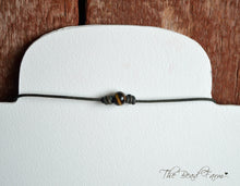 Load image into Gallery viewer, Unisex Leather Choker with Natural Stones - The Bead Farm