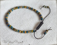 Load image into Gallery viewer, Adjustable Yoga Style Hippie Bracelet with 6/0 Glass Seed Beads in Picasso Finish