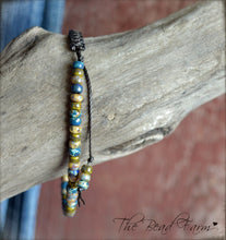 Load image into Gallery viewer, Adjustable Yoga Style Hippie Bracelet with 6/0 Glass Seed Beads in Picasso Finish