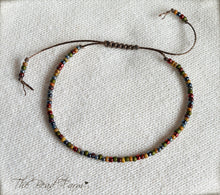 Load image into Gallery viewer, Handmade Dainty Adjustable Yoga Style String Bracelet -or- Anklet