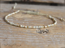 Load image into Gallery viewer, Handmade Dainty Adjustable Yoga Style String Bracelet -or- Anklet