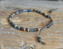 Load image into Gallery viewer, Adjustable Yoga Style Hippie Bracelet with 6/0 Miyuki Glass Seed Beads