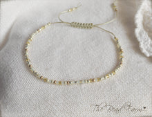 Load image into Gallery viewer, Handmade Dainty Adjustable Yoga Style String Bracelet -or- Anklet