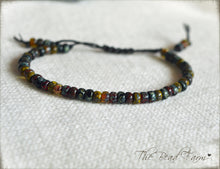 Load image into Gallery viewer, Adjustable Yoga Style Hippie Bracelet with Miyuki 6/0 Glass Seed Beads with Picasso Finish