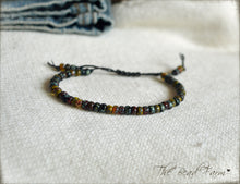 Load image into Gallery viewer, Adjustable Yoga Style Hippie Bracelet with Miyuki 6/0 Glass Seed Beads with Picasso Finish