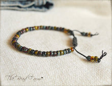 Load image into Gallery viewer, Adjustable Yoga Style Hippie Bracelet with Miyuki 6/0 Glass Seed Beads with Picasso Finish